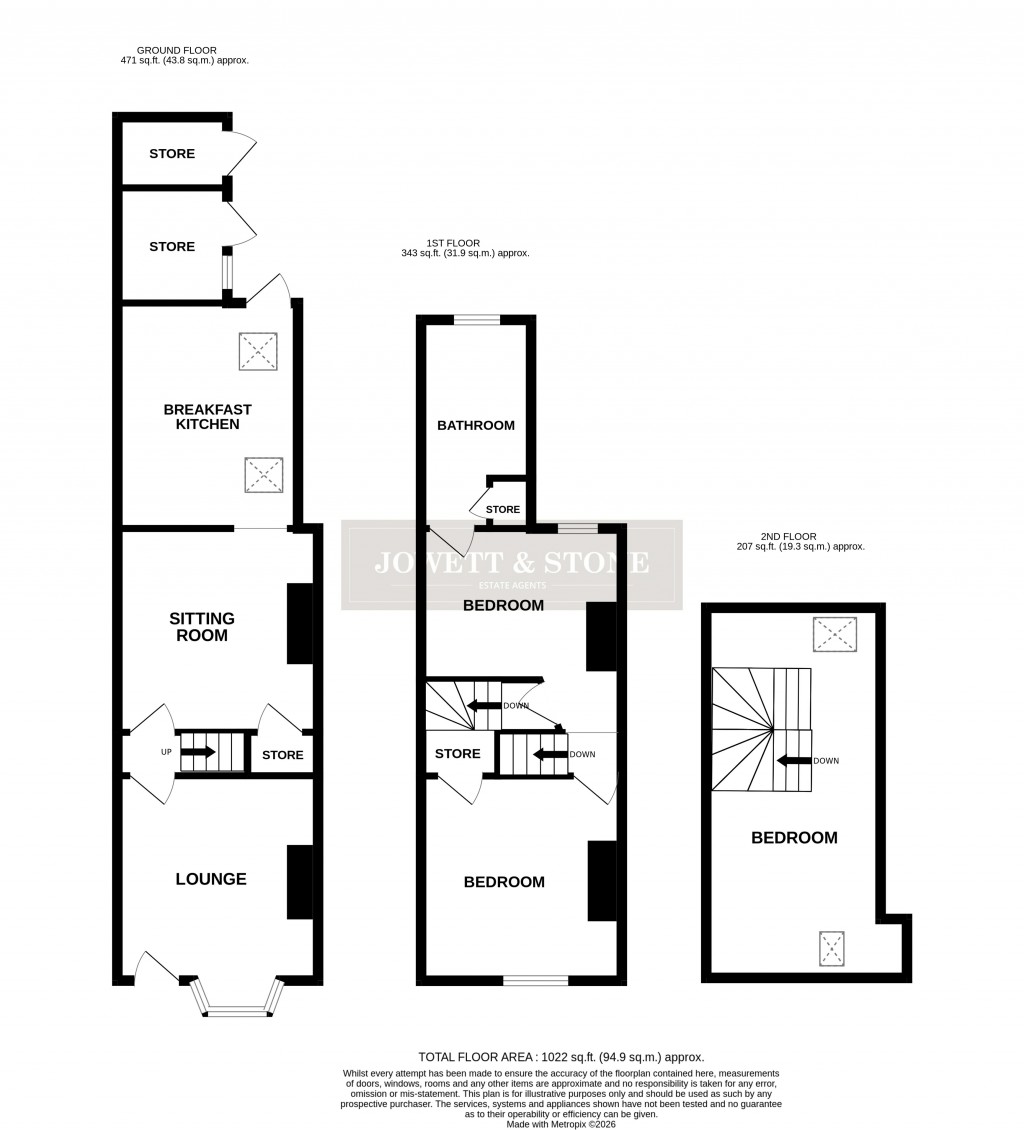 Floorplans For Timber Street, Wigston, Leicestershire
